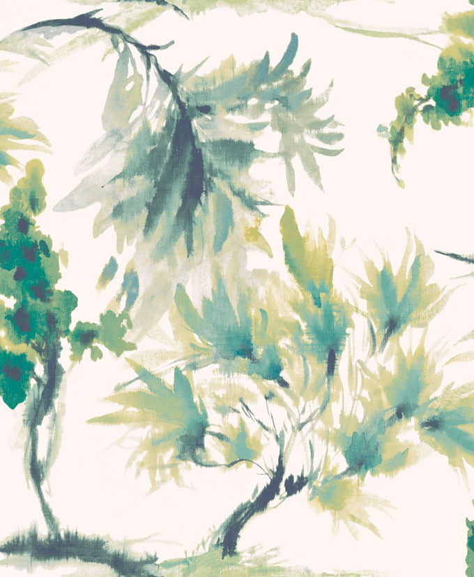 Обои 1838 Wallcoverings Capri Mimosa Olive Green 1905-124-04